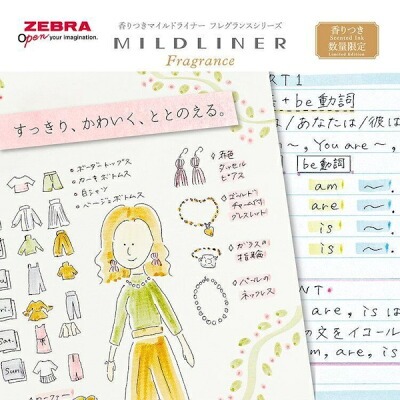 マイルドライナー　組み合わせ　ゼブラ　手帳時間　ノート　イラスト　おしゃれ